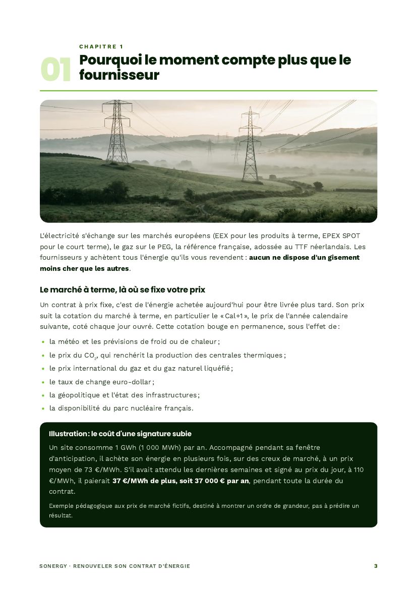 Chapitre 1 · Repérer son échéance du guide « Renouveler son contrat d'énergie sans le subir »